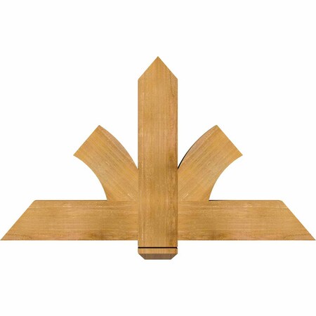 Ekena Millwork Redmond Rough Sawn Timber Gable Bracket, Western Red Cedar, 48"W x 28"H x 4"D x 6"F, 14/12 Pitch GBW048X28X0406RED00RWR